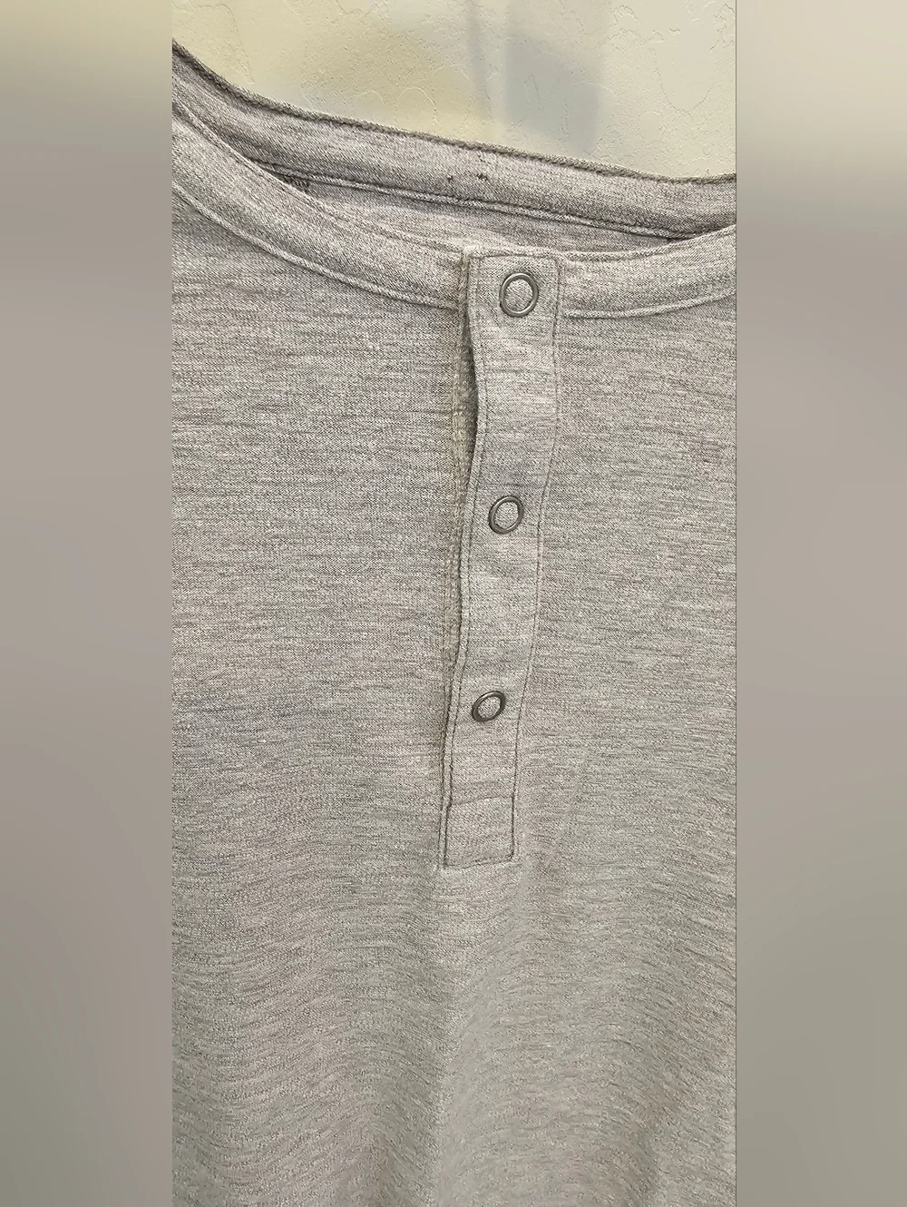 The North Face Heather Gray Short Sleeve Henley